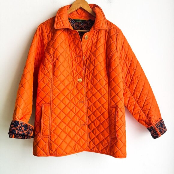 C Wonder Quilted Orange Jacket L - Picture 1 of 5